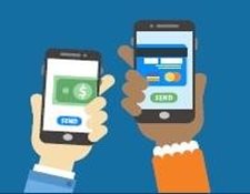 mobile phone screens with pay apps illustration