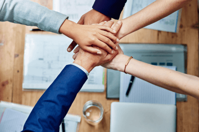 Work team hand-stack
