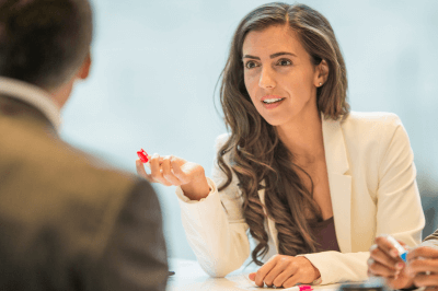 Business owner negotiating