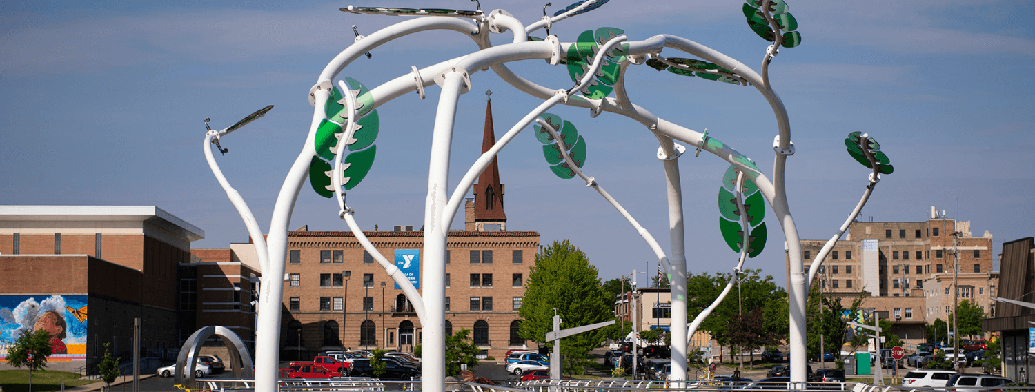 Image of Resilience Sculpture in Janesville, WI