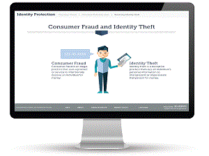Consumer Fraud and Identity Theft on computer screen
