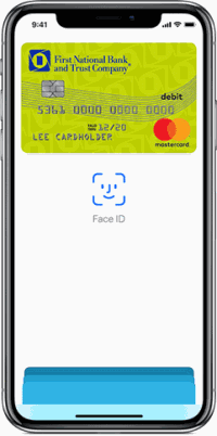 FNBT debit mastercard on iPhone