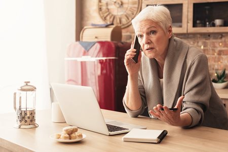 Woman on phone