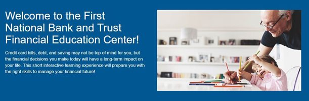 financial education center web page image
